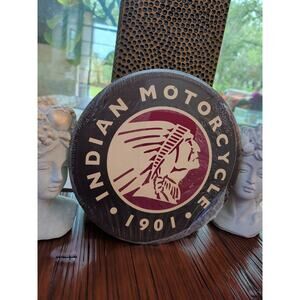 Indian Motorcycle Native American Logo Round Tin Signs Reproduced From Original